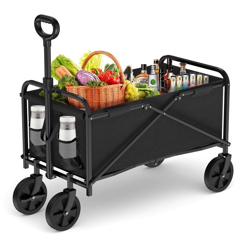 Fleximounts Folding Multipurpose All-Terrain Wagon Cart w/ Retractable Handle: 5" Wheels w/ 250lb Capacity $63, 8'' Wheels w/ 300lb Capacity $75 + Free Shipping