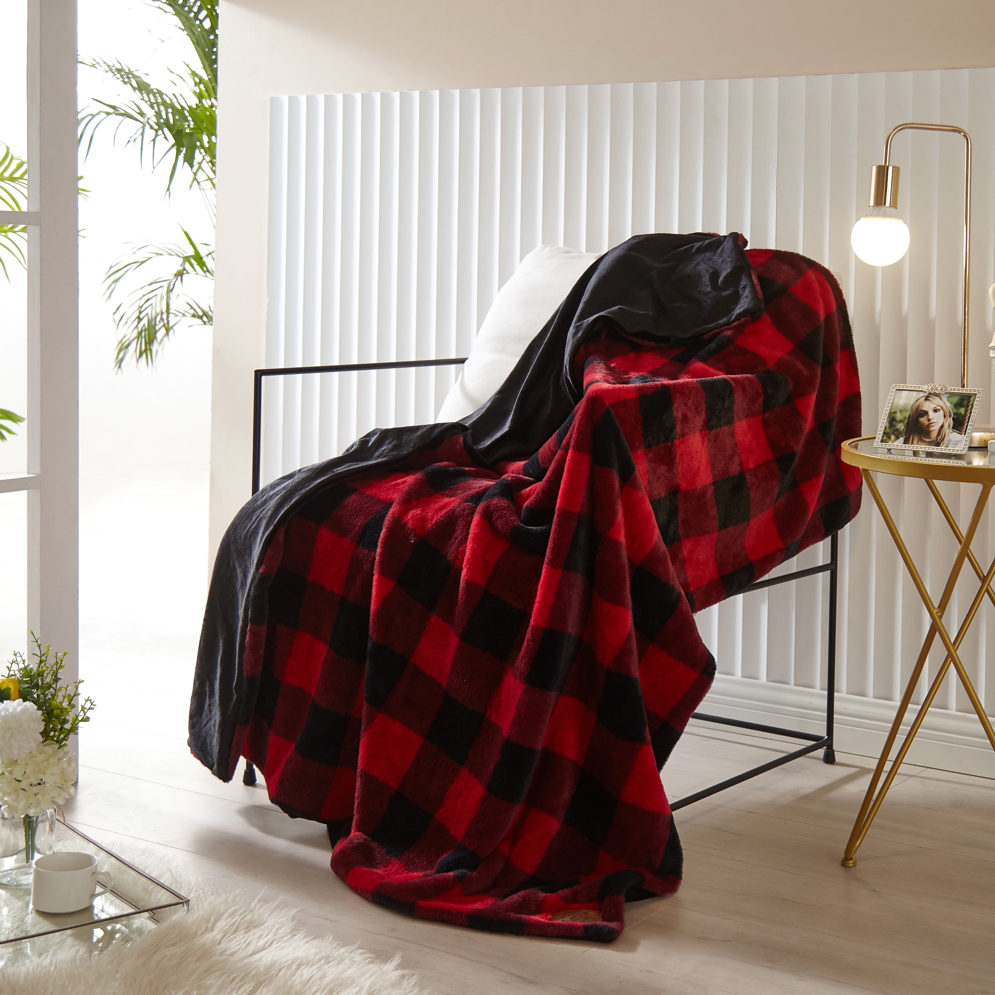 Dearfoams 50"x60" Throw Blankets: Red Buffalo Checkered Micromink $6.71, Aztec Reverse Sherpa $7.51, Ivory Sweater Knit $9.53 & More + Free Shipping w/ Walmart+ or Free Pickup