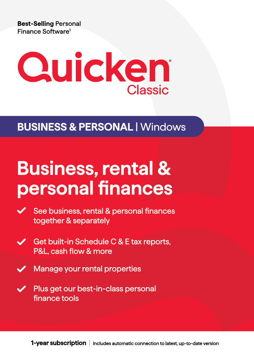 1-Year Quicken Classic Subscription (Windows/Mac) Business & Personal $57 + Free Shipping