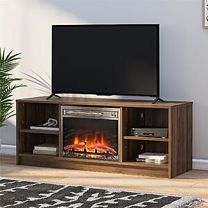 Mainstays fireplace tv stand store for tvs up to 65