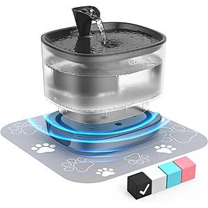 84-Oz Veken Pet Fountain w/ Detachable Water Tank