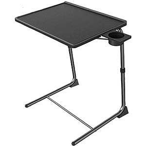 Perlesmith Adjustable Height/Tilt Angle Folding Tray Table w/ Cupholder $20 + Free Shipping
