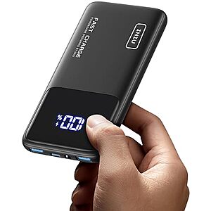 10,000 mAh INIU 22.5W PD 3.0 USB-C + 2x QC4+ Portable Power Bank $11.90 