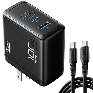 INIU 3-Port 100W USB-C GaN Wall Charger w/ Folding Plug $18.40 + Free Shipping w/ Prime or $35+ orders