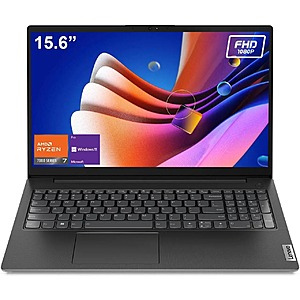 15.6" Lenovo V15 Business Laptop: FHD IPS, Ryzen 7 7730U, 40GB RAM, 1TB SSD, Win 11 Pro $538 + Free Shipping