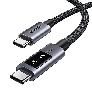6.6' UGREEN Uno 100W USB-C Fast Charging Cable w/ LED Display .35