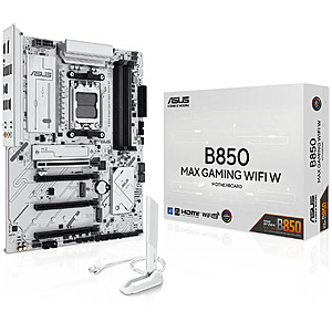 ASUS B850 MAX GAMING WIFI W: AMD AM5 ATX Motherboard, White PCB, DDR5 $180 + Free Shipping
