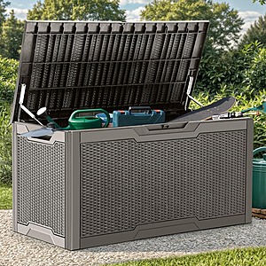 100-Gallon Yitahome Patio Resin Storage Deck Box (Taupe) .60 + Free Shipping
