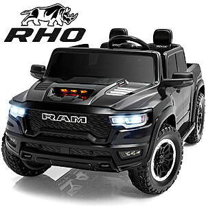 RHO Ram 1500 24V 2-Seater Ride-On Car w/ Remote Driving Mode (Black) $270 + Free Shipping