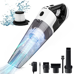NEXPOW 10,000Pa Cordless Handheld Vacuum w/ LED Light $11.99 + Free Shipping w/ Walmart+ or $35+ Orders