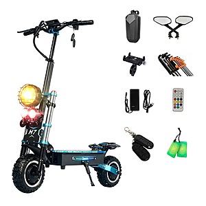 GLEERIDE H7 11" Off-Road Dual 3000W 30Ah LG Battery Foldable Electric Scooter (55MPH Max, 55Mi Range) $1029 + Free Shipping
