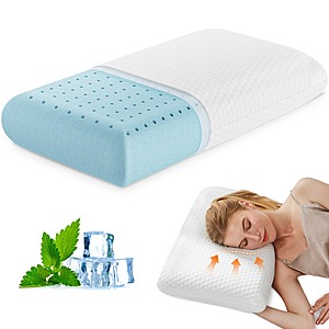 DUMOS Memory Foam Standard Pillow w/ Washable Cover $12