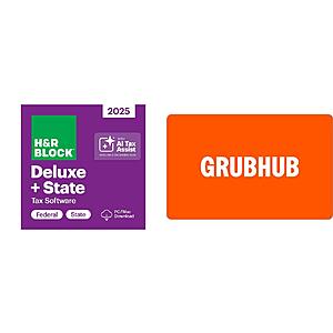 H&R Block 2025 Deluxe + State Tax (PC/Mac Digital) +  eGC (Select Stores) 
