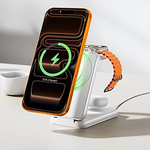 iVANKY 15W Fast 3-in-1 Foldable Wireless Charging Station for Apple Devices $12.99 + Free Shipping w/ Prime or $35+ Orders