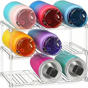 Lifewit 3-Tier Stackable Bottle Storage Organizer (Up to 9 Bottles) $8 + Free Shipping w/ Prime or $35+ Orders