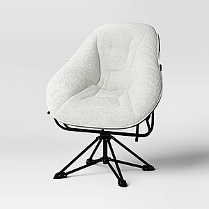 Room Essentials Padded Hex Swivel Chair (Cream) $28 + Free Shipping
