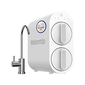 Waterdrop G2 7 Stage 400 GPD Reverse Osmosis Water Filter System $187 + Free S&H