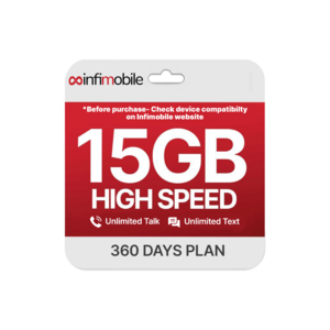 Infimobile 18-Month 15GB High-Speed Data Per Month + Unlimited Talk & Text (SIM Card) + Free Shipping
