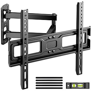 MountFTV Full Motion Long Arm Swivel TV Wall Mount Bracket for 26-65" TVs $13 