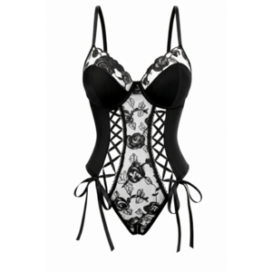 Avidlove Women's Lace-Up Front V-Neck Bustier Lingerie Bodysuit (Various Colors) $6+ Free Shipping w/ Prime or on $35+