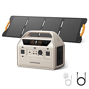 596Wh 600W UDPOWER C600 LiFePO4 Portable Power Station (3 Colors) + 120W Solar Panel $295 + Free Shipping