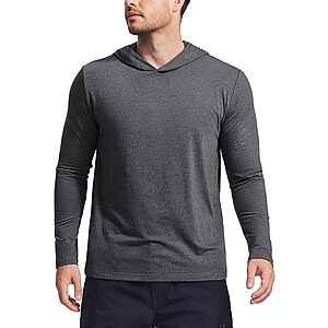 PINSPARK Men's Lightweight Athletic Long Sleeve Pullover Hoodie (Various Colors)