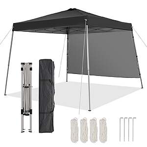 Ainfox 10'x10' Pop-Up Canopy w/ Sidewall (black or pink) $45 + Free S&H