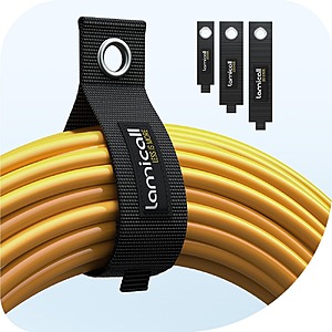 3-pk Lamicall Heavy-Duty Extension Cord Storage Straps (10", 14", 18") $5 & More