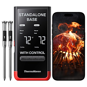 ThermoMaven P2 Smart Bluetooth Wireless Wi-Fi Meat Thermometer w/ 2 Probes $50 + Free S&H