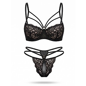 Avidlove 2-Piece Women's Underwire Bra & Thong Lingerie Set (Various Colors)