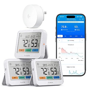 Prime Members: 3-pk GoveeLife 5-in-1 WiFi Thermometer Hygrometer w/ Gateway $63 + Free S&H