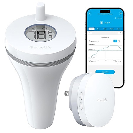 GoveeLife Smart Floating Pool Thermometer P1 w/ Gateway 1s & Floating Sensor $24 + Free Shipping w/ Prime or $35+ Orders