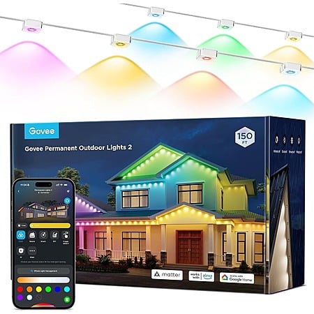 Prime Members: 150' Govee Permanent Outdoor Lights 2 (White) $300 + Free Shipping
