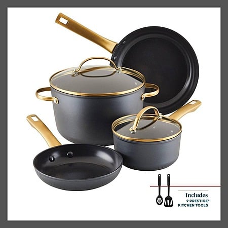 8-Pc Farberware Non-Stick Ceramic Aluminum Cookware Set $44 + Free Shipping