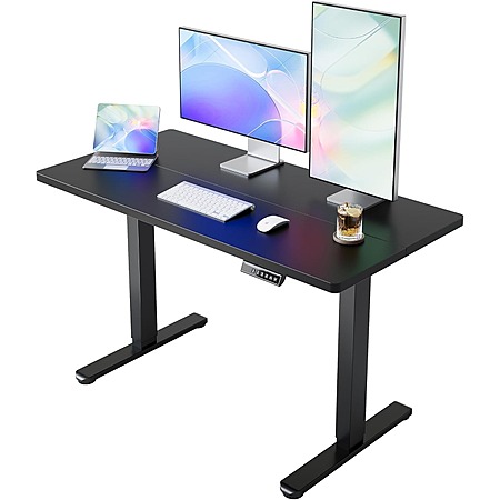 HUANUO 48" x 24" Height Adjustable Electric Standing Desk w/ 4 Memory Height Settings (Black) $70 + Free Shipping