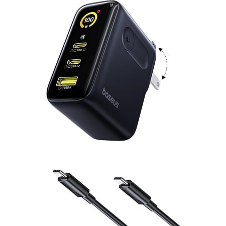 Baseus Picogo 100W 3-Port USB-C  Laptop Charger w/ Display (2x USB-C + 1x USB-A) $30, 140W 4-Port $50 + Free Shipping