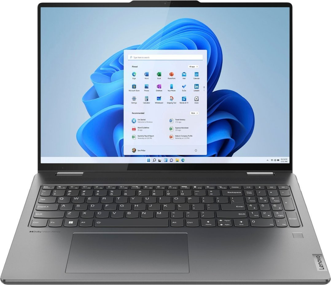 Lenovo - Yoga 7i 16" WUXGA 2 in 1 Touch-Screen Laptop - Intel Core i5-1335U - 16GB Memory - 512GB SSD - Storm Grey (My Best Buy Plus required) $549.99