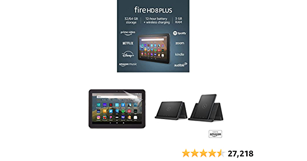 Deal of the Day: Amazon Fire HD 8 Tablet Bundle including Wireless Charging Dock + Anti-Glare Screen Protector (2-pack)