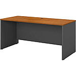 Bush Business Furniture Components 60&quot;W Credenza Computer Desk, Natural Cherry/Graphite Gray, For $49.99 shipped!