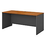 Bush Business Furniture Components 60&quot;W Credenza Computer Desk, Natural Cherry/Graphite Gray, Standard Delivery $49.99
