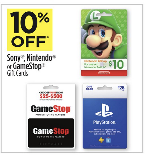 Dollar General In-Store Offer: Sony PlayStation, Nintendo eShop or GameStop  GCs