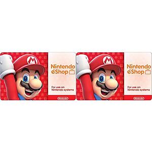 2x $50 Nintendo Gift Cards for $88 @ Newegg