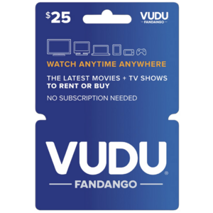$25 Vudu / Fandango At Home Physical Gift Card for $20 @ BJ's Wholesale