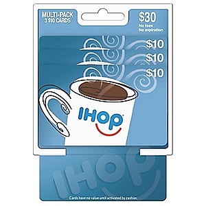 $30 IHOP Physical Gift Cards (3x $10 Gift Cards) for $24 @ BJ's Wholesale, Mail Delivery