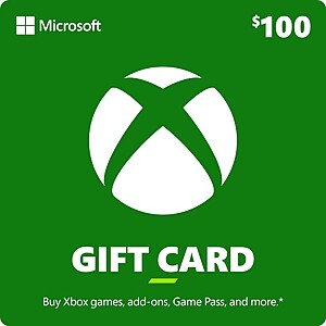 $100 Xbox eGift Card (Email Delivery) $85 & More