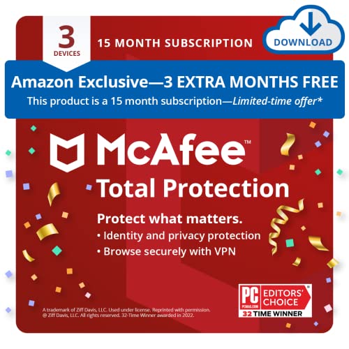 76% off and 3 months free on McAfee Total Protection 2022 Amazon Exclusive