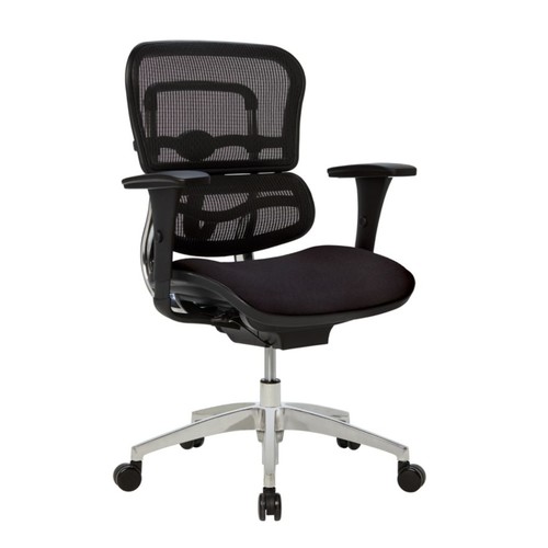 Workpro 12000 Mesh Mid Back Office Chair Black Chrome