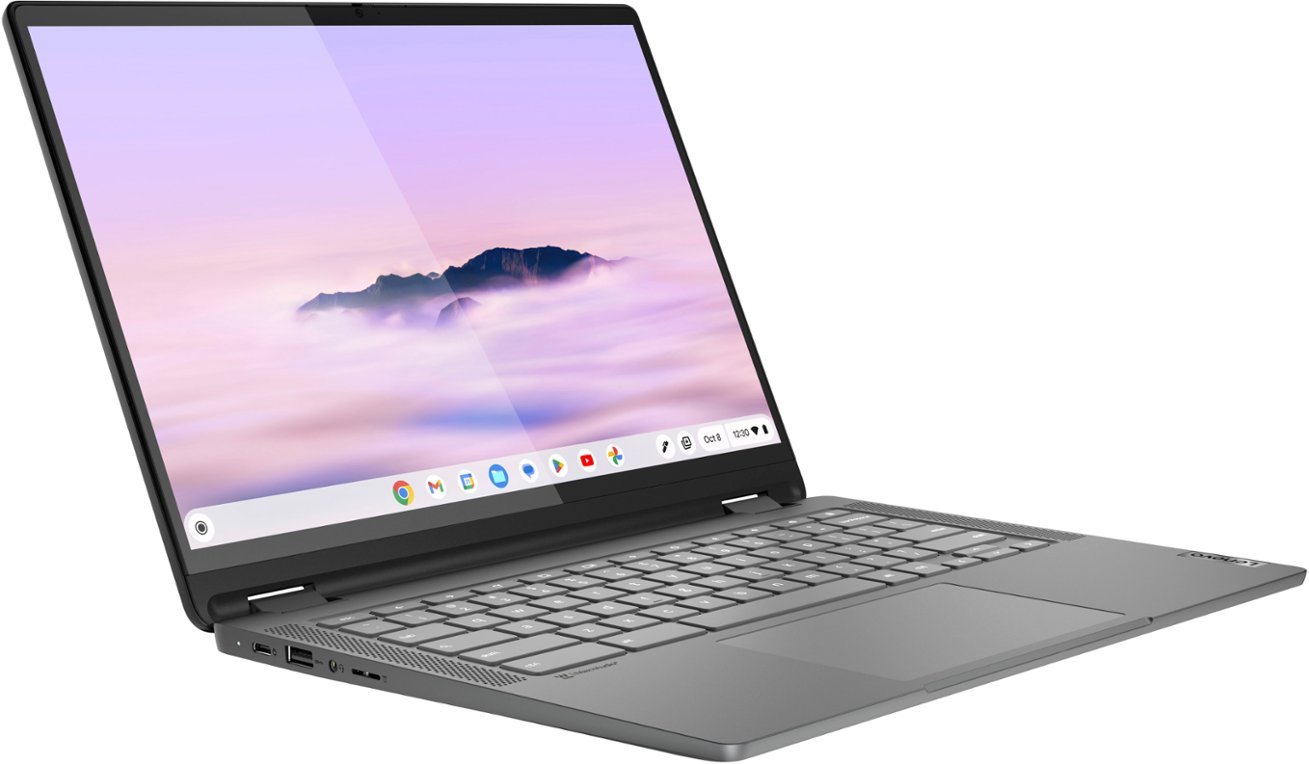 Lenovo - IdeaPad Flex 5i Chromebook Plus Laptop 14" - 2K Touch - Intel i3-1315U with 8GB Memory - Intel UHD Graphics - 128GB SSD - Storm Grey $399