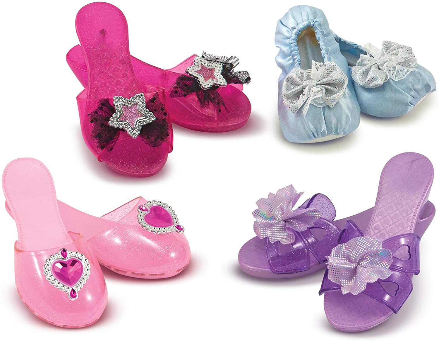 Melissa & Doug Role Play Collection - Step In Style! Dress-Up Shoes Set (4 Pairs) $13.49