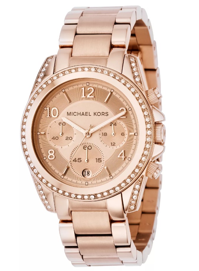 Women's Chronograph Blair Rose Gold-Tone Stainless Steel 41mm Bracelet Watch $137.5